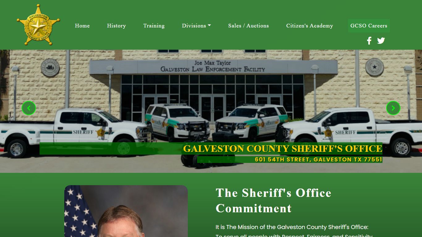 Galveston County Sheriff's Website